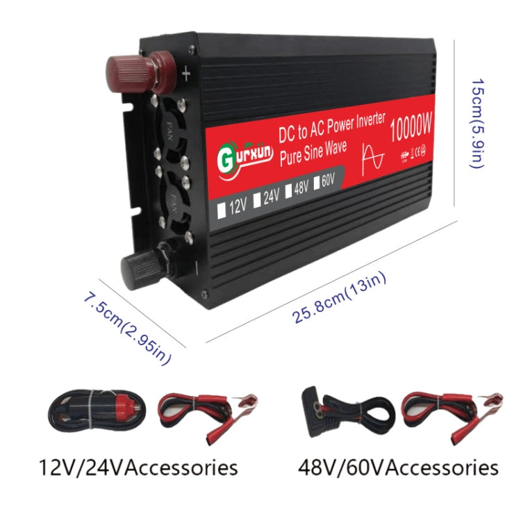 Gurxun HZ1500-10000 Sine Wave 10000W Inverter Power Converter, 10000W 12V To 220V, 10000W 24V To 220V, 10000W 48V To 220V, 10000W 60V To 220V, 10000W 12V To 110V Gurxun HZ1500-10000 Sine Wave 10000W Inverter Power Converter, 10000W 12V To 220V, 10000W 24V To 220V, 10000W 48V To 220V, 10000W 60V To 220V, 10000W 12V To 110V